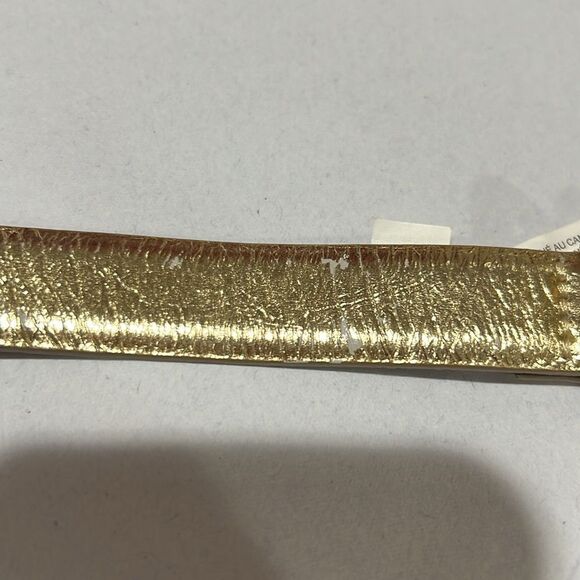 J. Crew ce502 Crackled metallic leather belt with gold hardware size xs - Picture 6 of 10